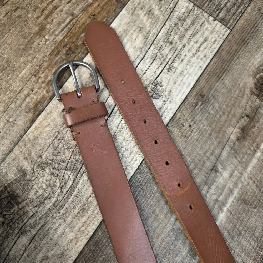 Brown Leather Belt American Eagle Genuine Leather Distressed Boho Medium